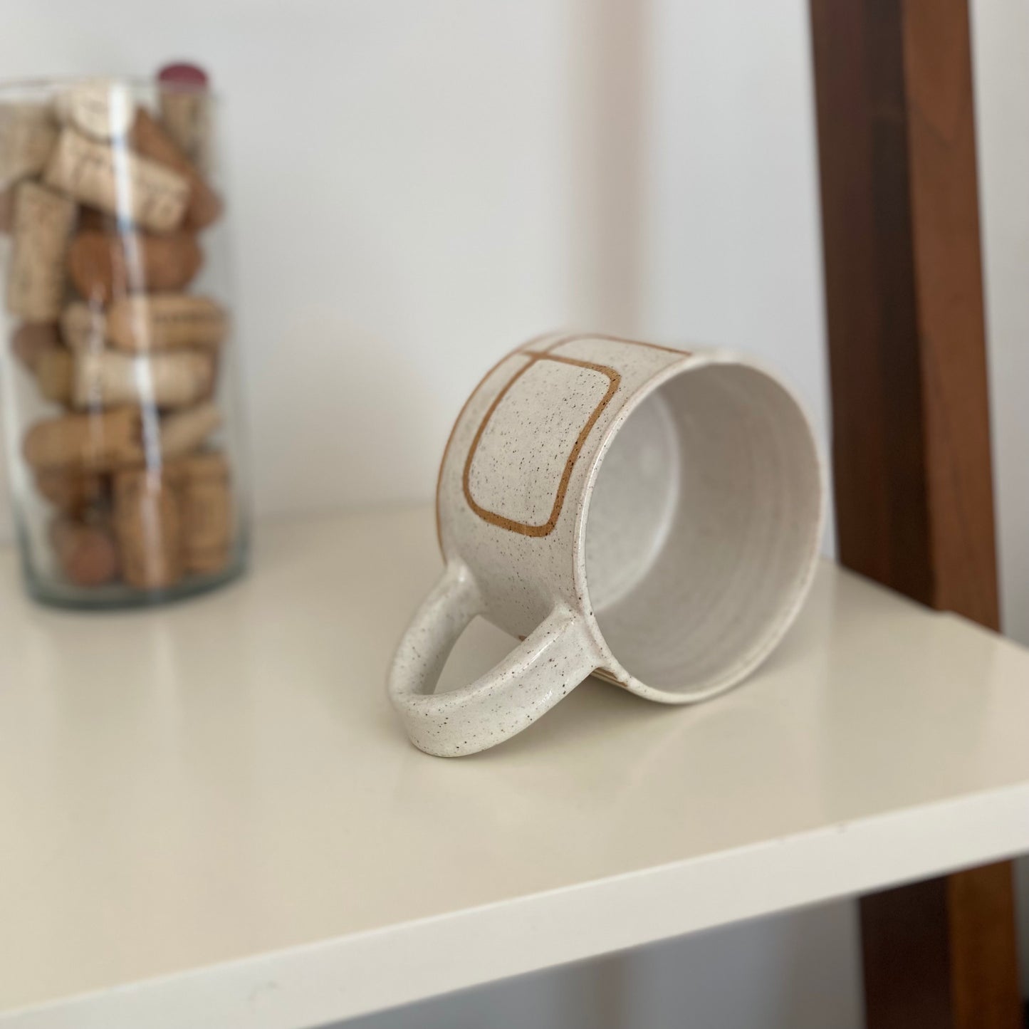Waxy White Box Line Mug