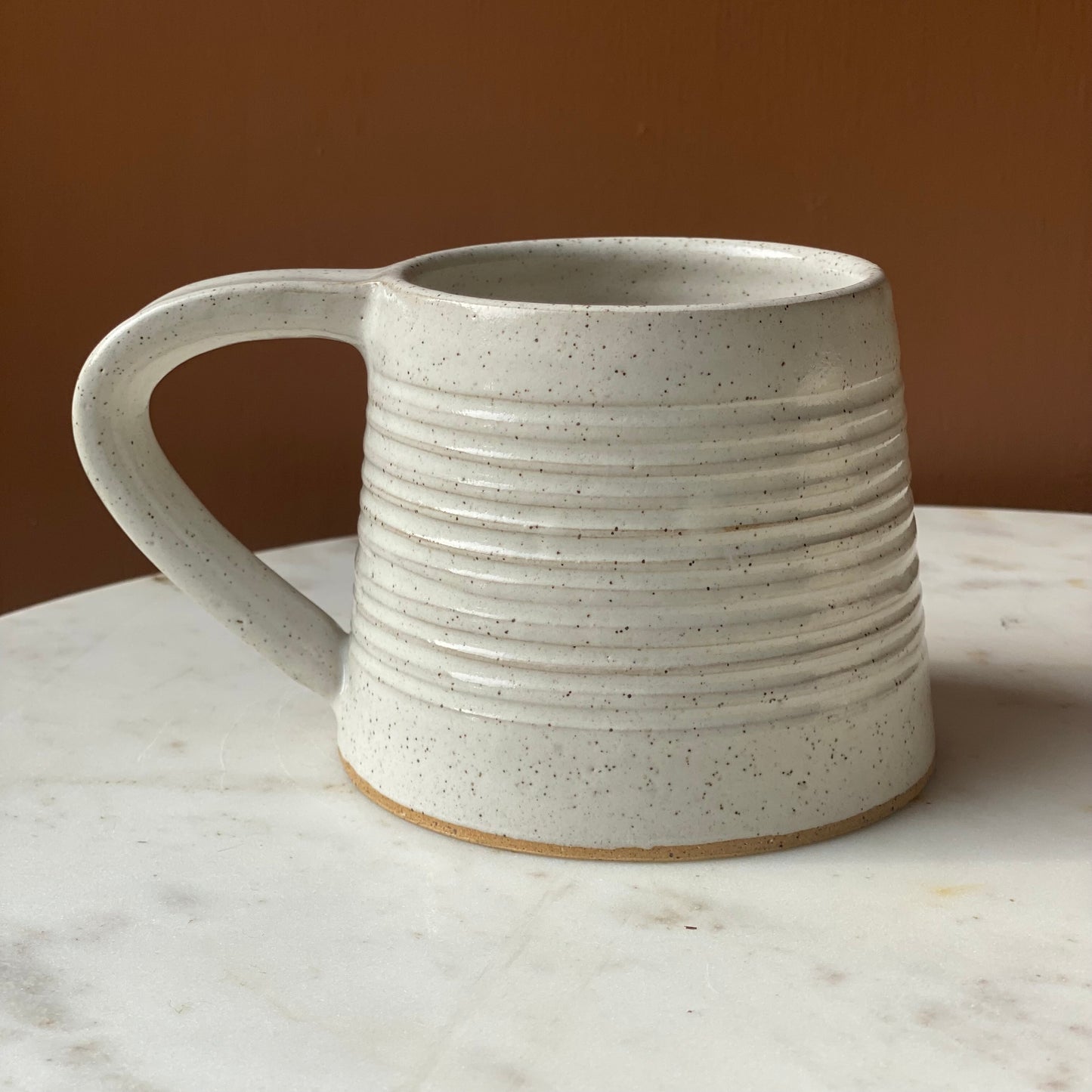 Chunky Waxy White Textured Mug