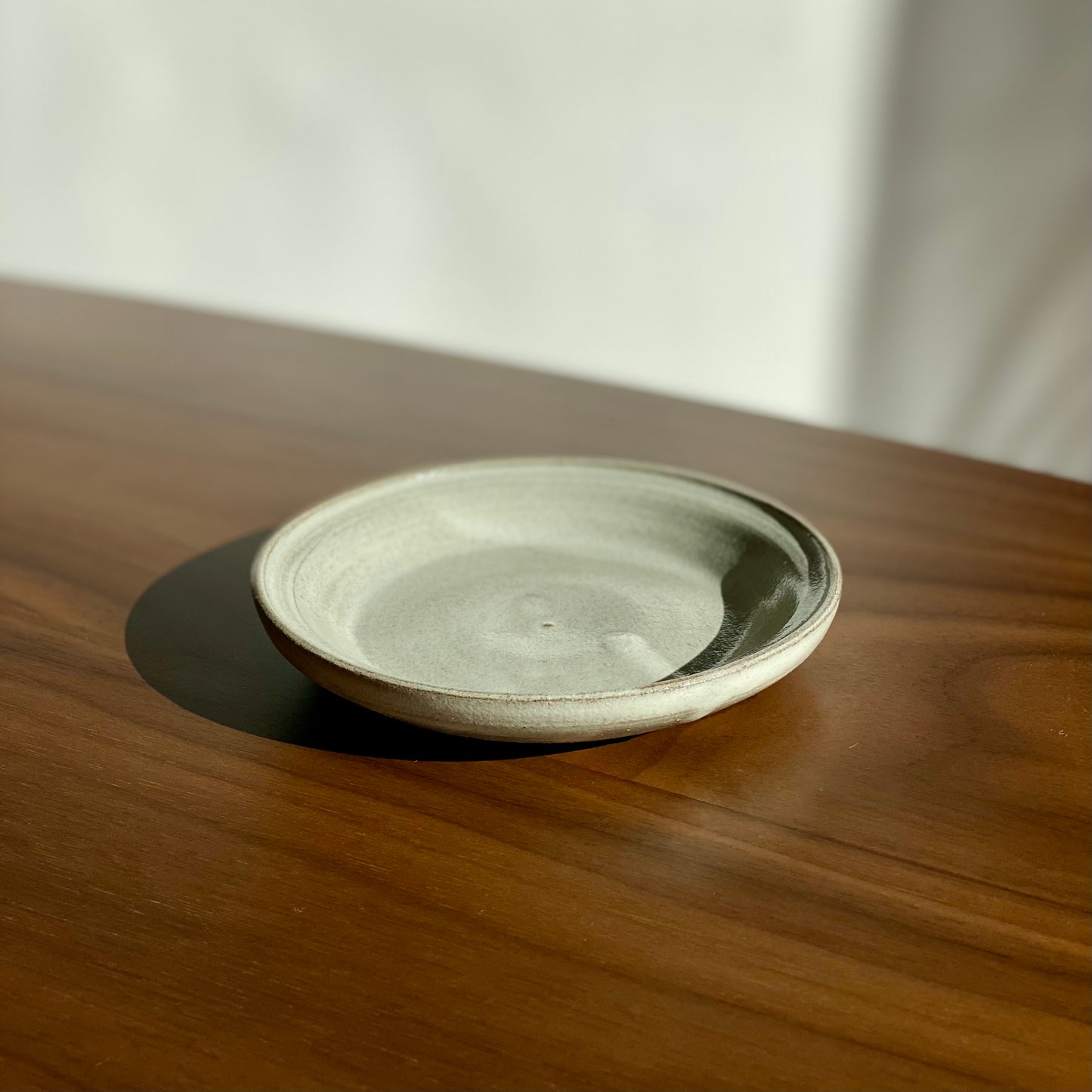 Trinket Plate in Waxy White Glaze