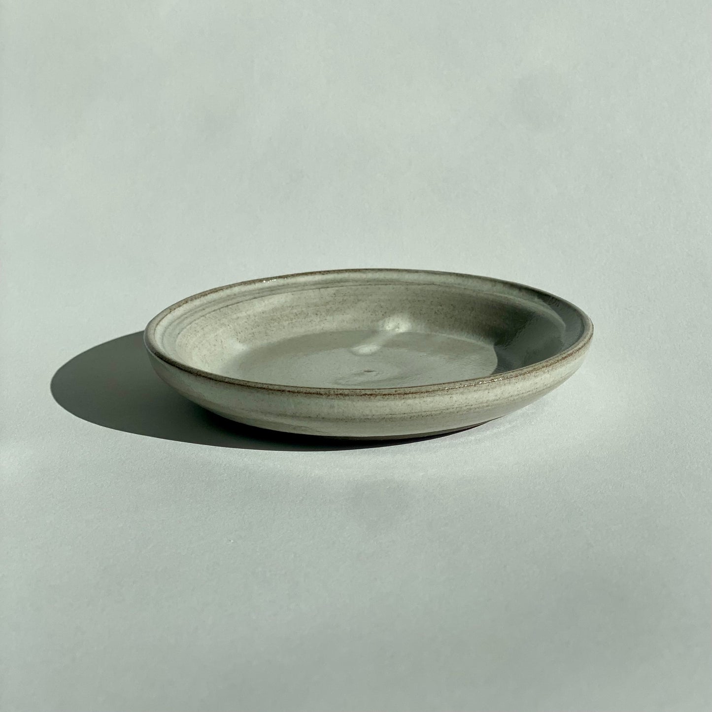 Trinket Plate in Waxy White Glaze