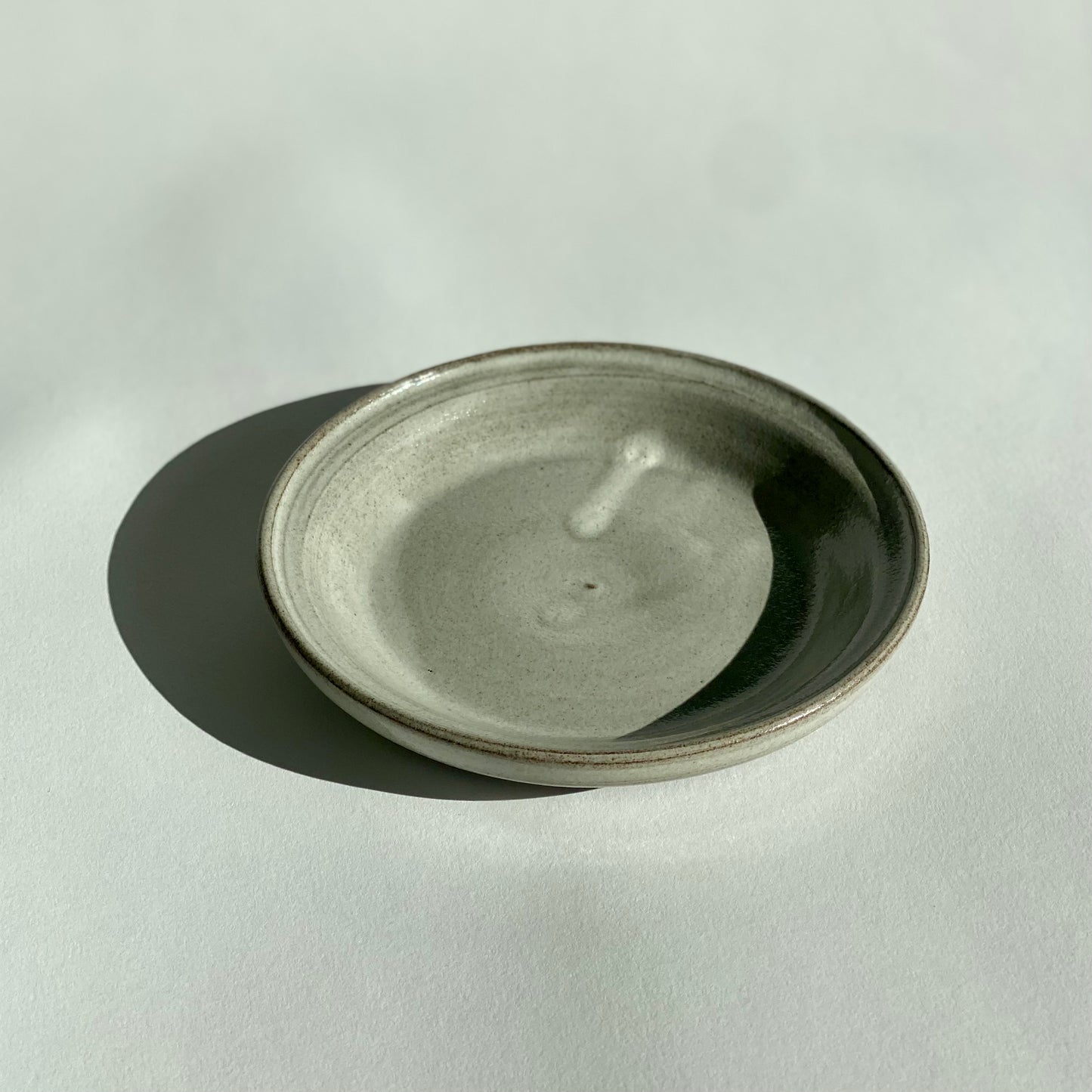 Trinket Plate in Waxy White Glaze