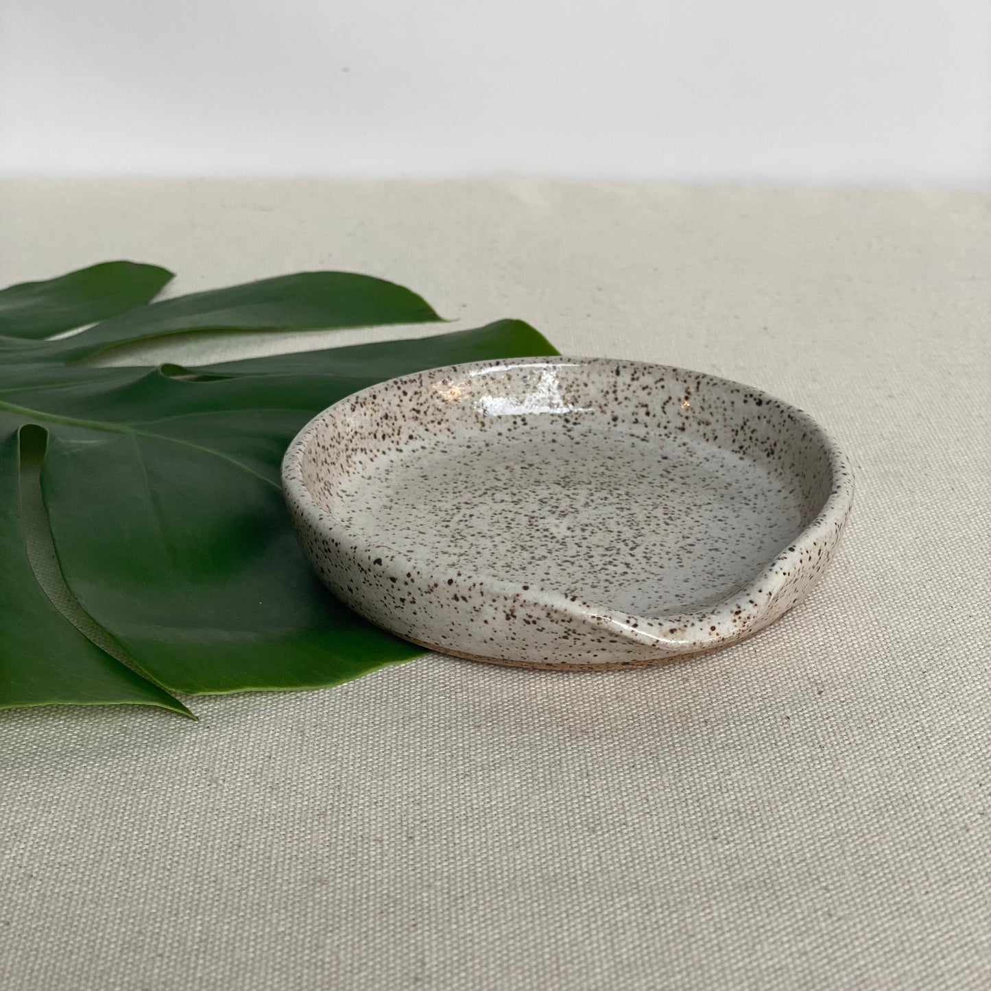 Petite Spoon Rest in Waxy White Glaze