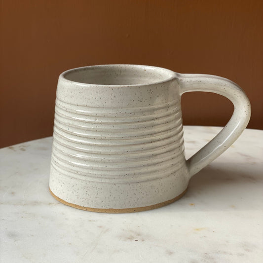 Chunky Waxy White Textured Mug